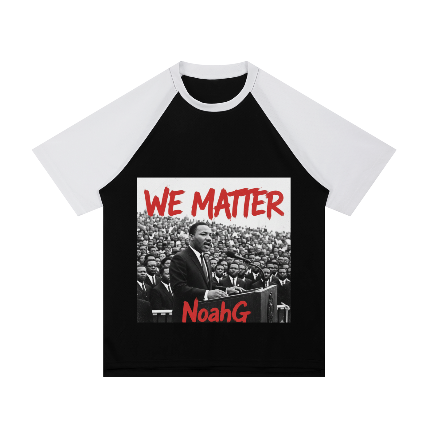 Contrast Raglan Sleeve Mesh T-Shirt